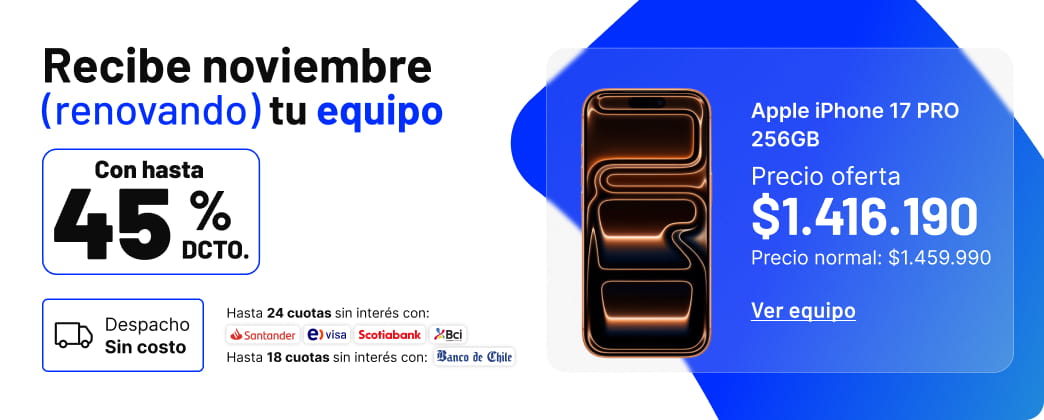 Recibe noviembre renovando tu equipo