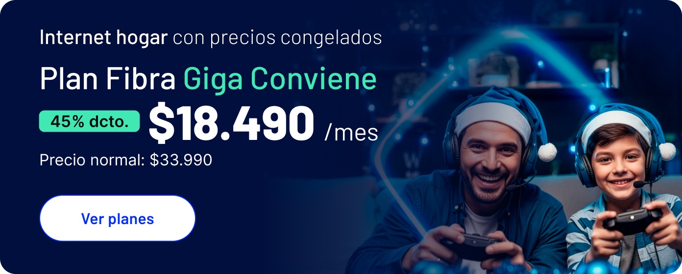 Internet hogar con precios congelados Fibra Giga Conviene