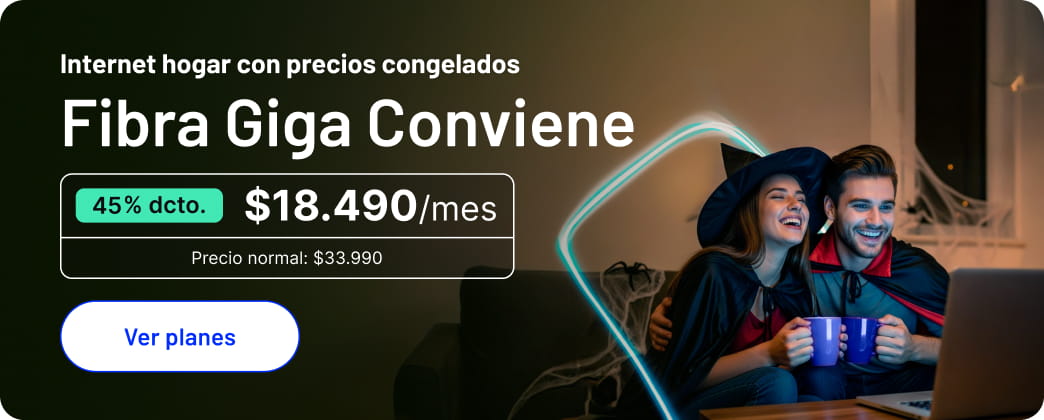 Trae precios congelados para tu hogar Fibra Giga Conviene